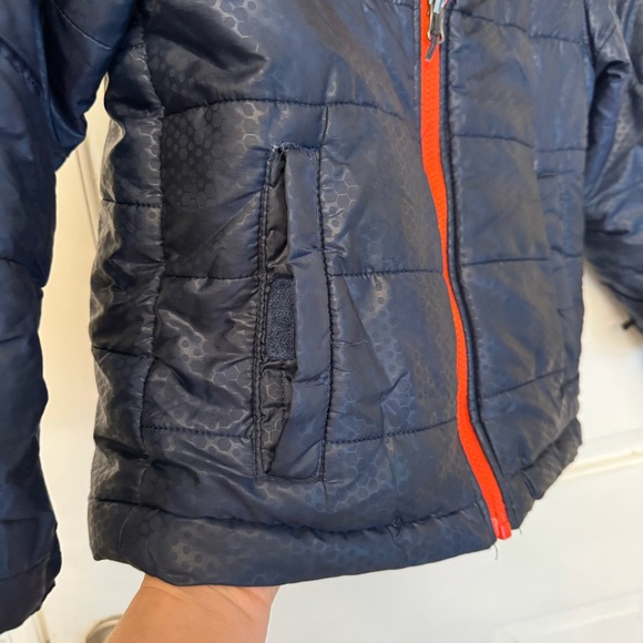 Reebok Boys Puffy Fall Jacket Navy Blue/Orange Trim Size: (7/8) - Picture 7 of 10